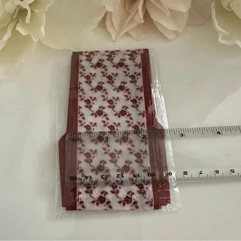 Red Cottage Floral Print Hair Scarf Purse Twilly 3/$20